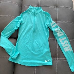 Turquoise Nike quarter zip